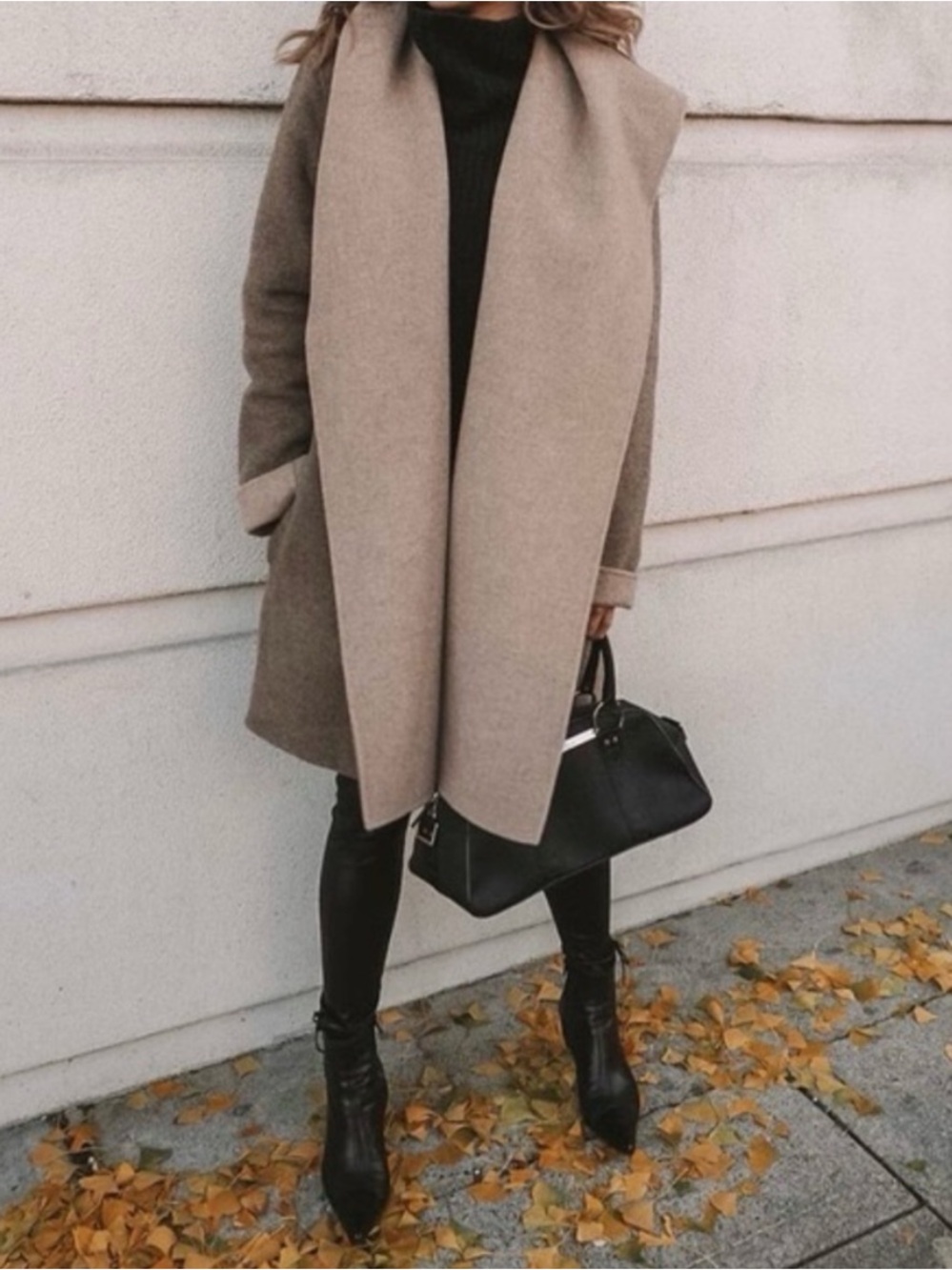 Vince Hooded double Face Wool Blend Coat M
